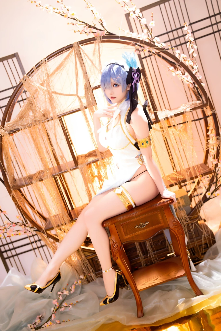 星之迟迟《2024年01月计划B RE：0 蕾姆 旗袍ver》主题写真：76张全套美图