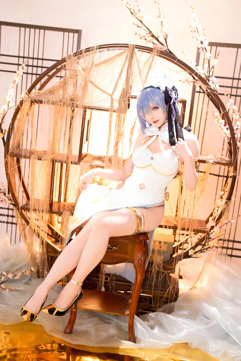 星之迟迟《2024年01月计划B RE：0 蕾姆 旗袍ver》主题写真：76张全套美图