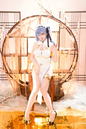 星之迟迟《2024年01月计划B RE：0 蕾姆 旗袍ver》主题写真：76张全套美图