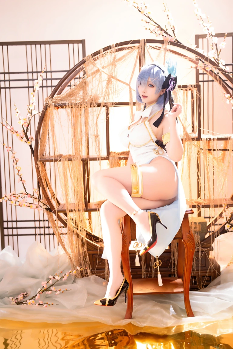 星之迟迟《2024年01月计划B RE：0 蕾姆 旗袍ver》主题写真：76张全套美图