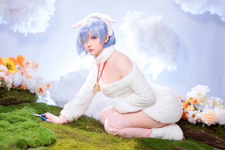 星之迟迟《2024年01月计划赠品 RE：0 蕾姆 绵羊ver》主题写真：38张全套美图