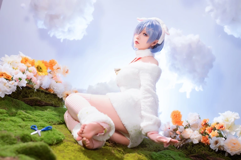 星之迟迟《2024年01月计划赠品 RE：0 蕾姆 绵羊ver》主题写真：38张全套美图