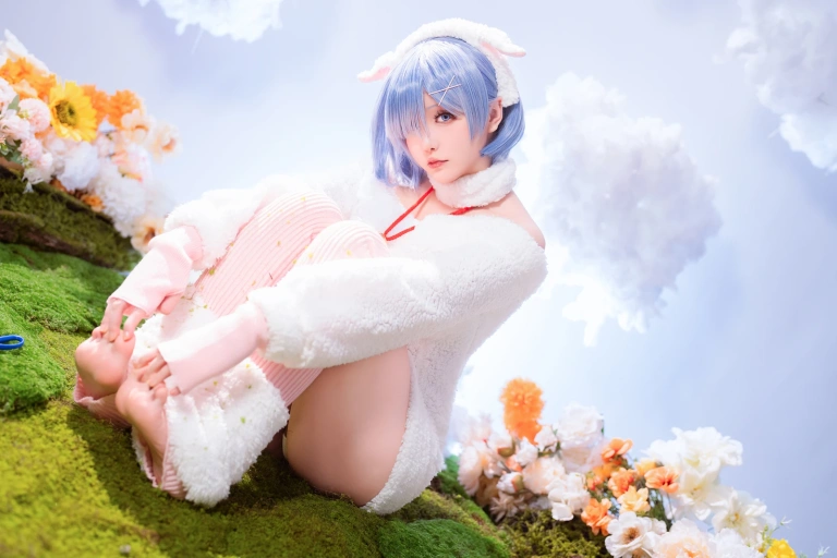星之迟迟《2024年01月计划赠品 RE：0 蕾姆 绵羊ver》主题写真：38张全套美图