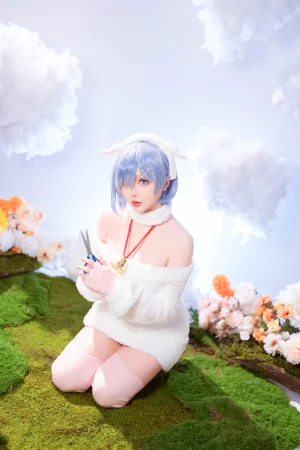 星之迟迟《2024年01月计划赠品 RE：0 蕾姆 绵羊ver》主题写真：38张全套美图
