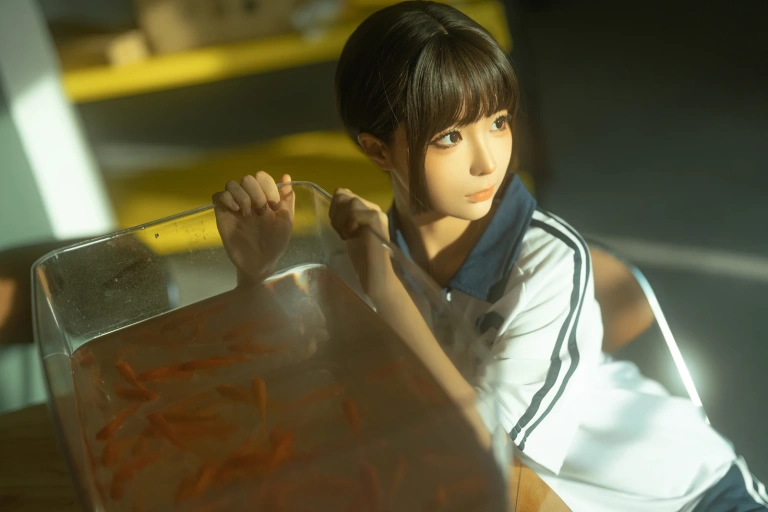 蠢沫沫《学妹》主题写真：13张全套美图