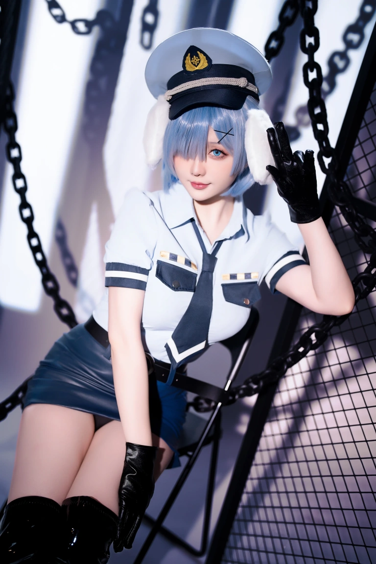 星之迟迟《2024年02月计划C RE：0 蕾姆 狗耳警官》主题写真：101张全套美图，含1个视频