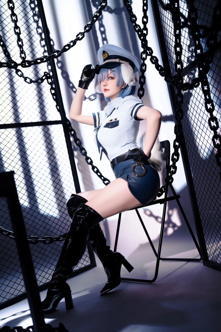 星之迟迟《2024年02月计划C RE：0 蕾姆 狗耳警官》主题写真：101张全套美图，含1个视频