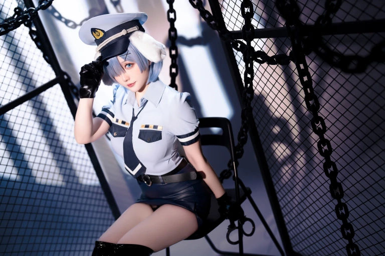 星之迟迟《2024年02月计划C RE：0 蕾姆 狗耳警官》主题写真：101张全套美图，含1个视频