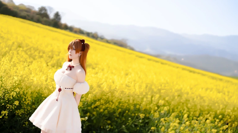 星之迟迟《2024年04月计划A EVA明日香花之语》主题写真：26张全套美图