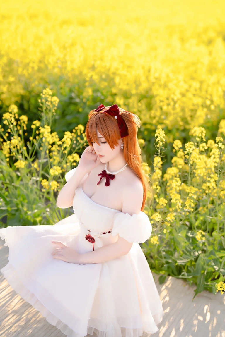 星之迟迟《2024年04月计划A EVA明日香花之语》主题写真：26张全套美图