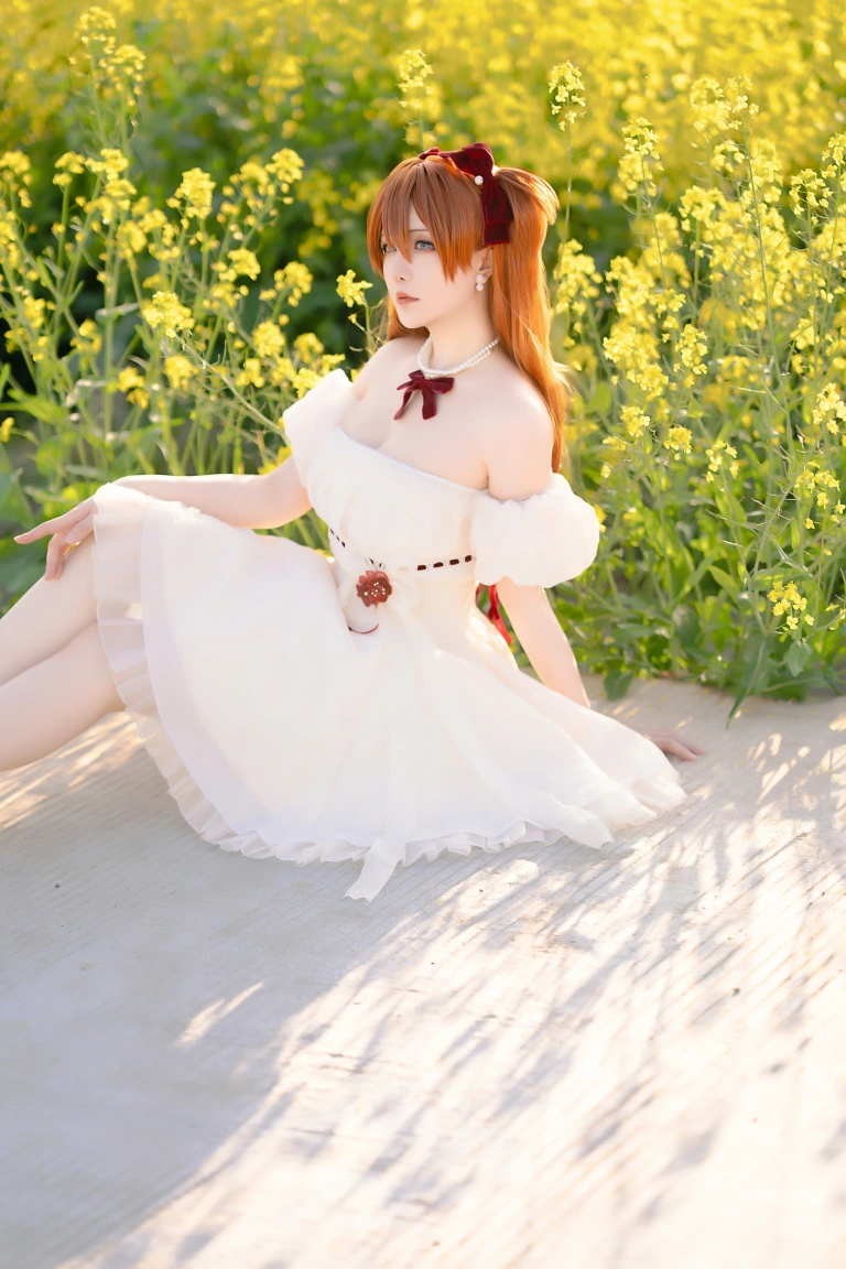 星之迟迟《2024年04月计划A EVA明日香花之语》主题写真：26张全套美图