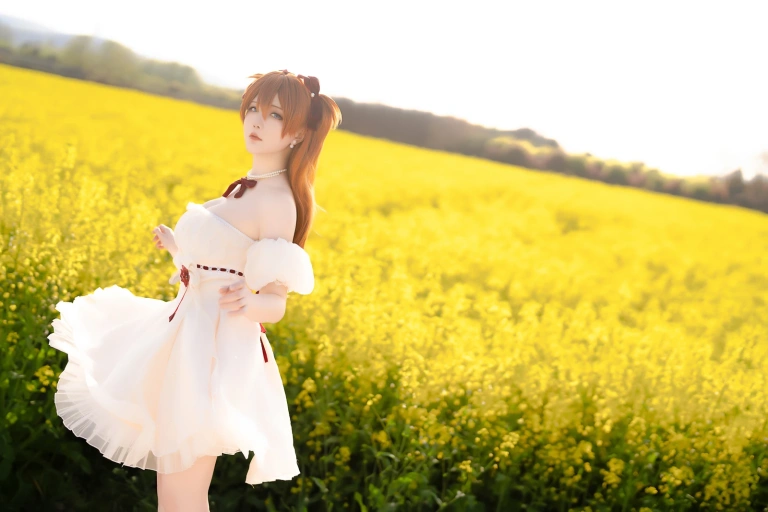 星之迟迟《2024年04月计划A EVA明日香花之语》主题写真：26张全套美图