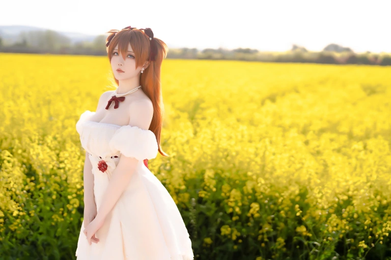 星之迟迟《2024年04月计划A EVA明日香花之语》主题写真：26张全套美图