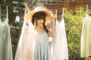 蠢沫沫《晾衣服》主题写真：88张全套美图
