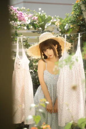 蠢沫沫《晾衣服》主题写真：88张全套美图