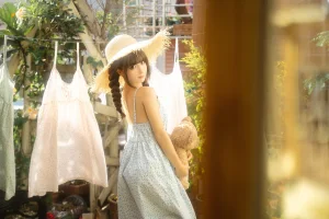 蠢沫沫《晾衣服》主题写真：88张全套美图