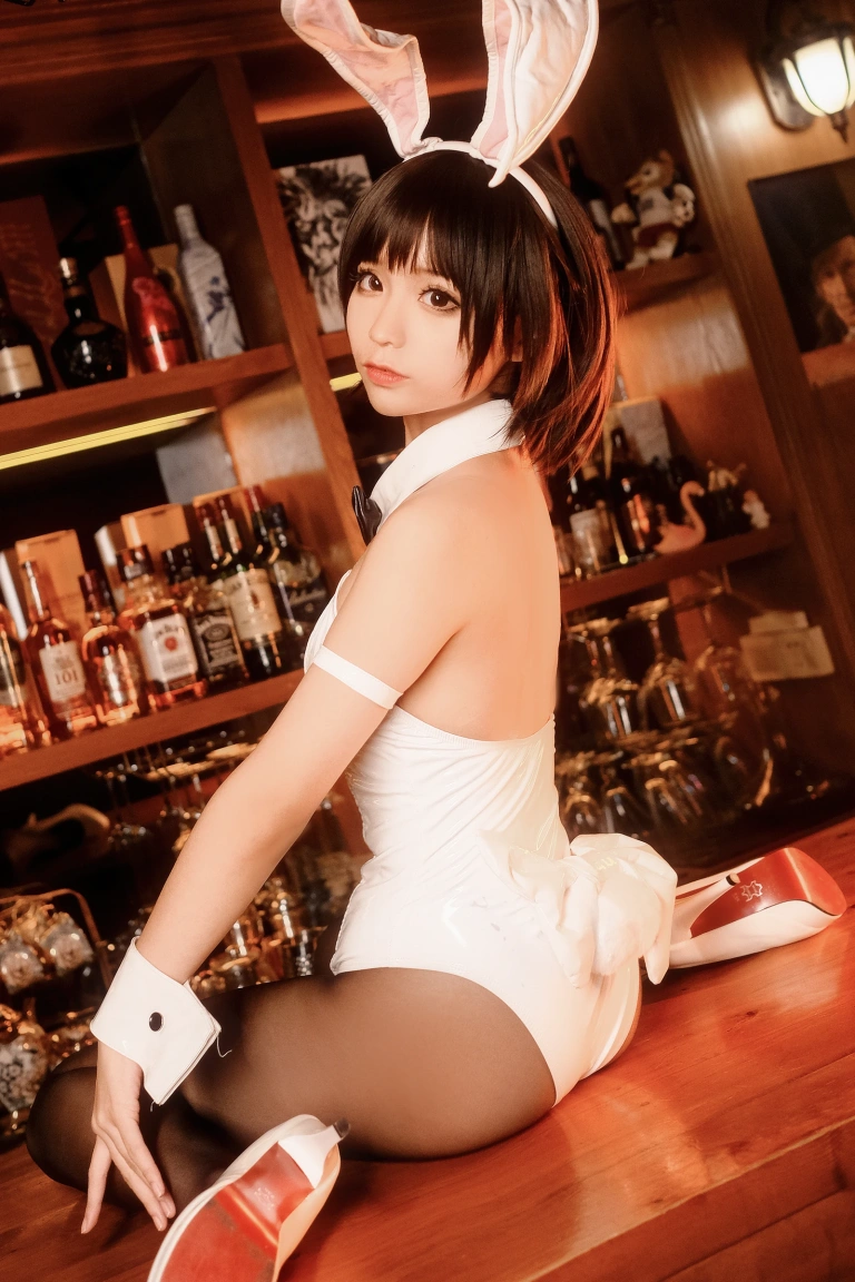 蠢沫沫《加藤惠兔女郎》主题写真：40张全套美图
