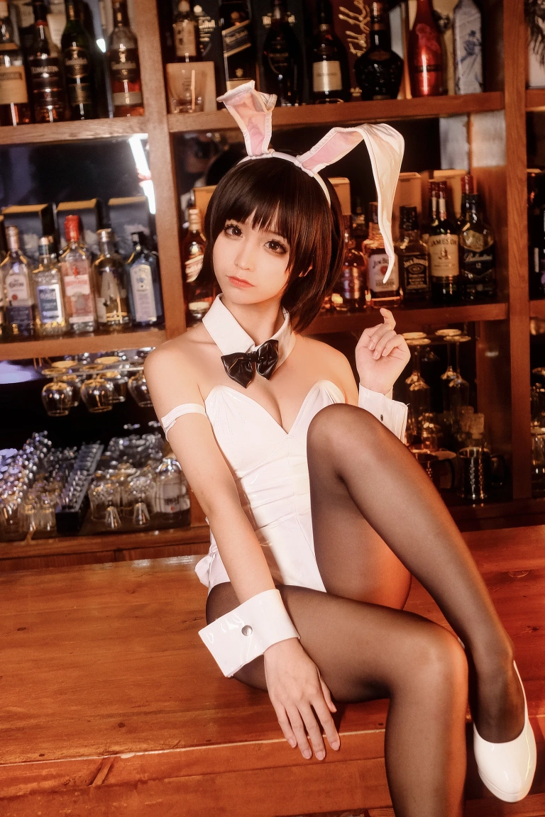 蠢沫沫《加藤惠兔女郎》主题写真：40张全套美图