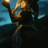蠢沫沫《洱海黑色》主题写真：17张全套美图