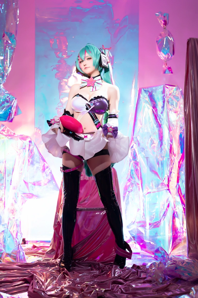 星之迟迟《2024年07月计划B Miku初音未来 喵斯快跑》主题写真：73张全套美图，含1个视频