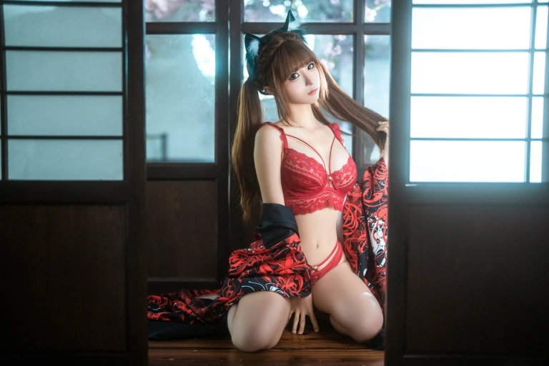 蠢沫沫《三月T2订阅《捆绑和服》》主题写真：55张全套美图