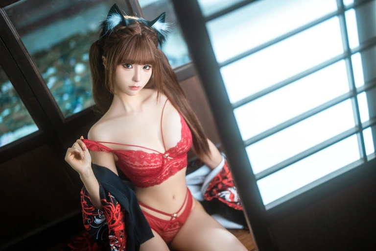 蠢沫沫《三月T2订阅《捆绑和服》》主题写真：55张全套美图