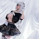 星之迟迟《2025年02月计划C 尼尔同人 2B学生服》主题写真：29张全套美图