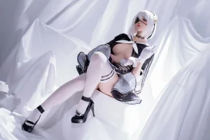 星之迟迟《2025年02月计划C 尼尔同人 2B学生服》主题写真：29张全套美图