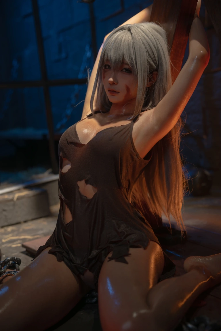 蠢沫沫《奴隶少女希尔薇》主题写真：83张全套美图，含2个视频