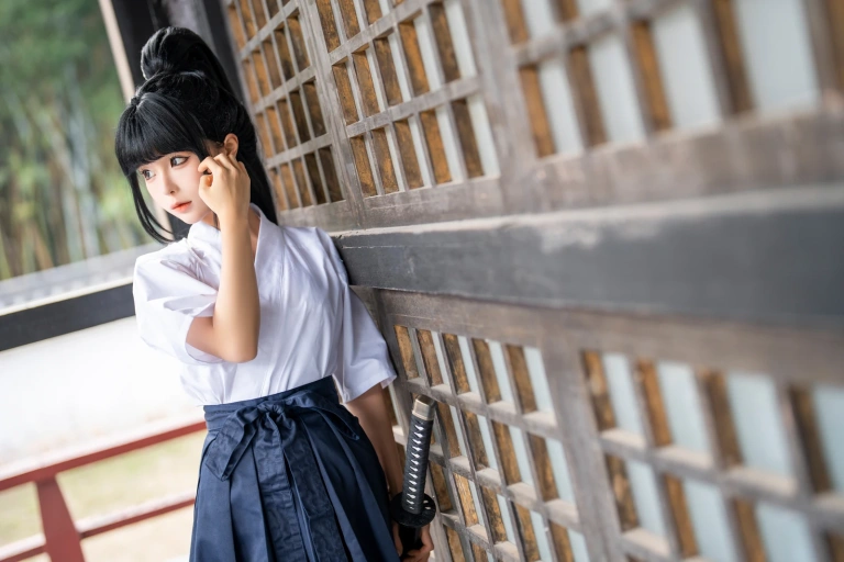 蠢沫沫《四月T2订阅《武士》》主题写真：65张全套美图