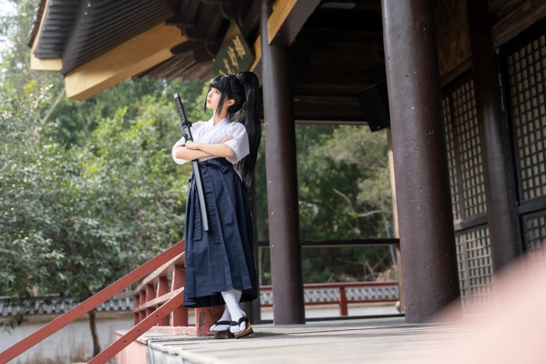 蠢沫沫《四月T2订阅《武士》》主题写真：65张全套美图