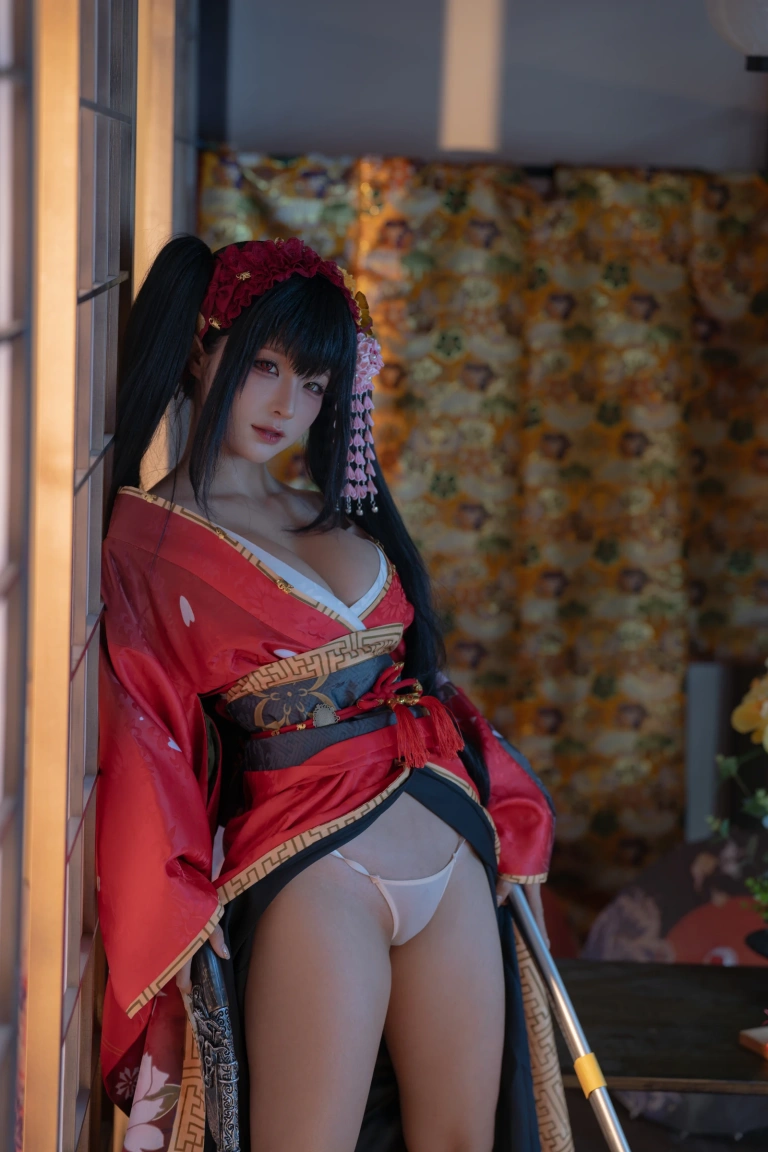 蠢沫沫《狂三和服cos》主题写真：261张全套美图，含9个视频