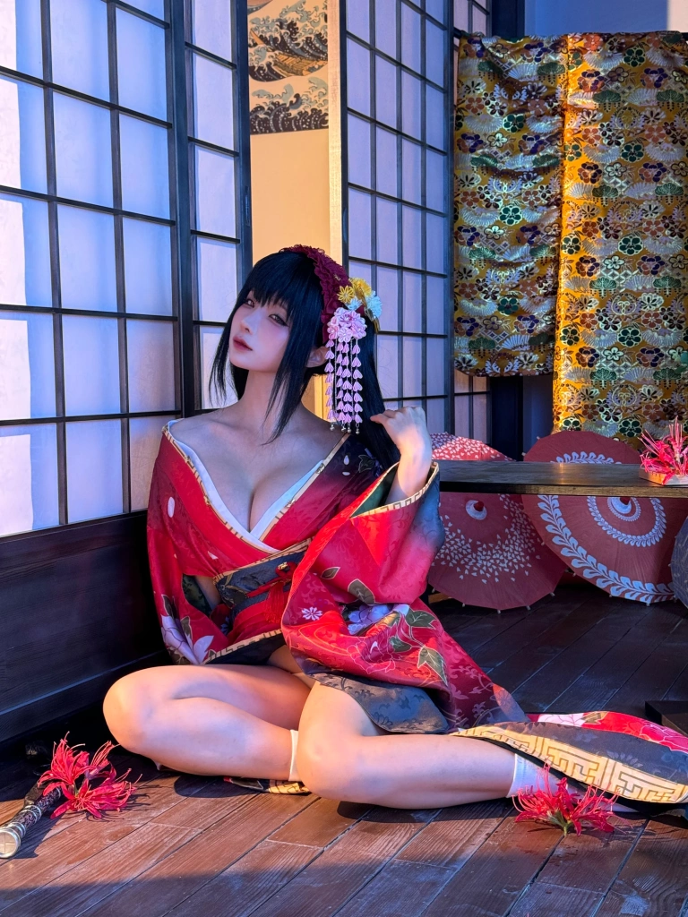 蠢沫沫《狂三和服cos》主题写真：261张全套美图，含9个视频