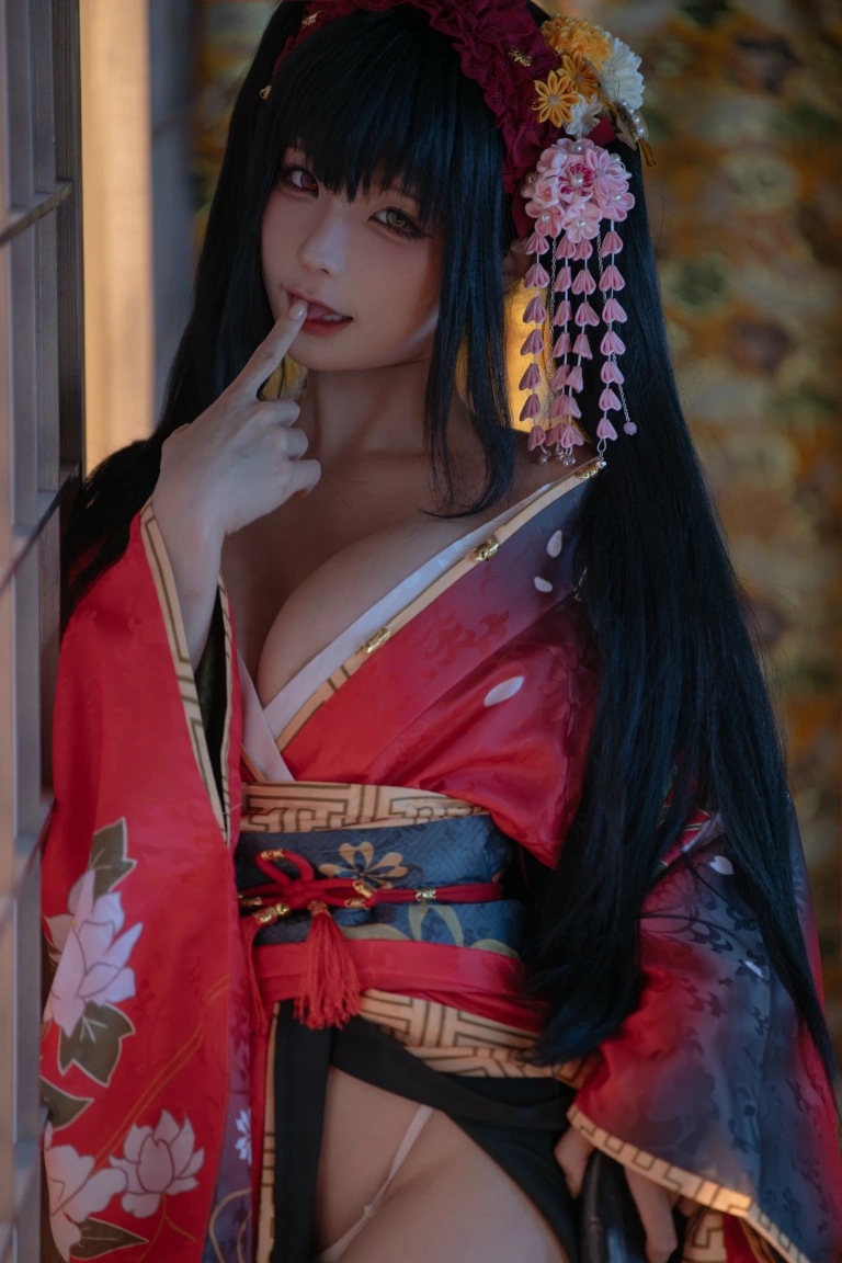蠢沫沫《狂三和服cos》主题写真：261张全套美图，含9个视频