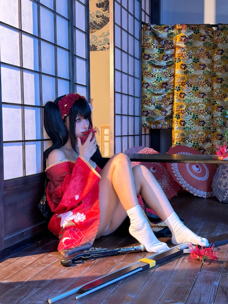 蠢沫沫《狂三和服cos》主题写真：261张全套美图，含9个视频