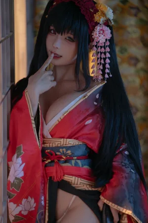 蠢沫沫《狂三和服cos》主题写真：261张全套美图，含9个视频