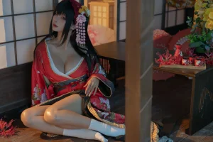 蠢沫沫《狂三和服cos》主题写真：261张全套美图，含9个视频