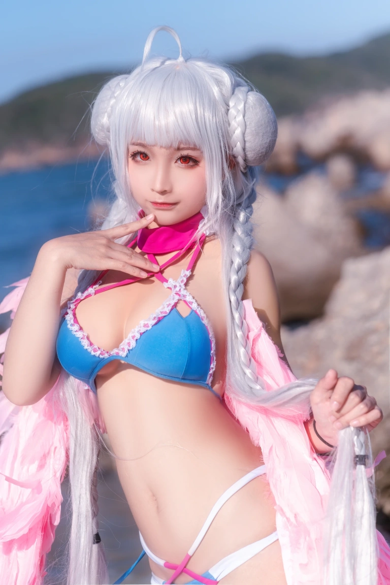 蠢沫沫《可畏泳装》主题写真：41张全套美图