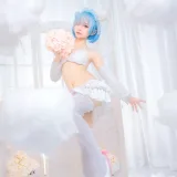 蠢沫沫《雷姆花嫁》主题写真：44张全套美图