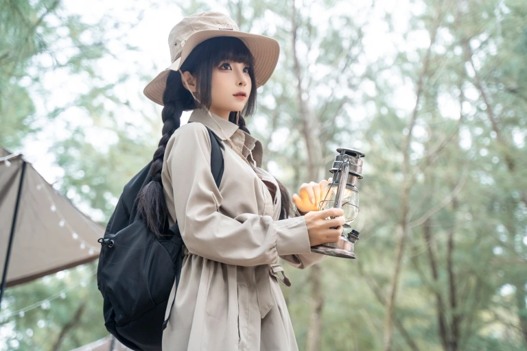 蠢沫沫《露营》主题写真：53张全套美图