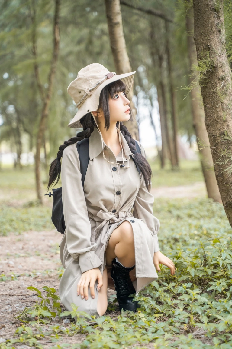 蠢沫沫《露营》主题写真：53张全套美图