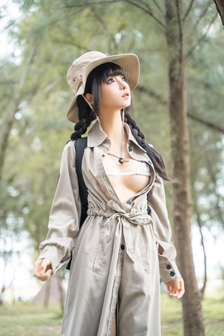 蠢沫沫《露营》主题写真：53张全套美图