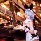 蠢沫沫《雷姆兔女郎》主题写真：41张全套美图