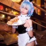 蠢沫沫《雷姆兔女郎》主题写真：41张全套美图