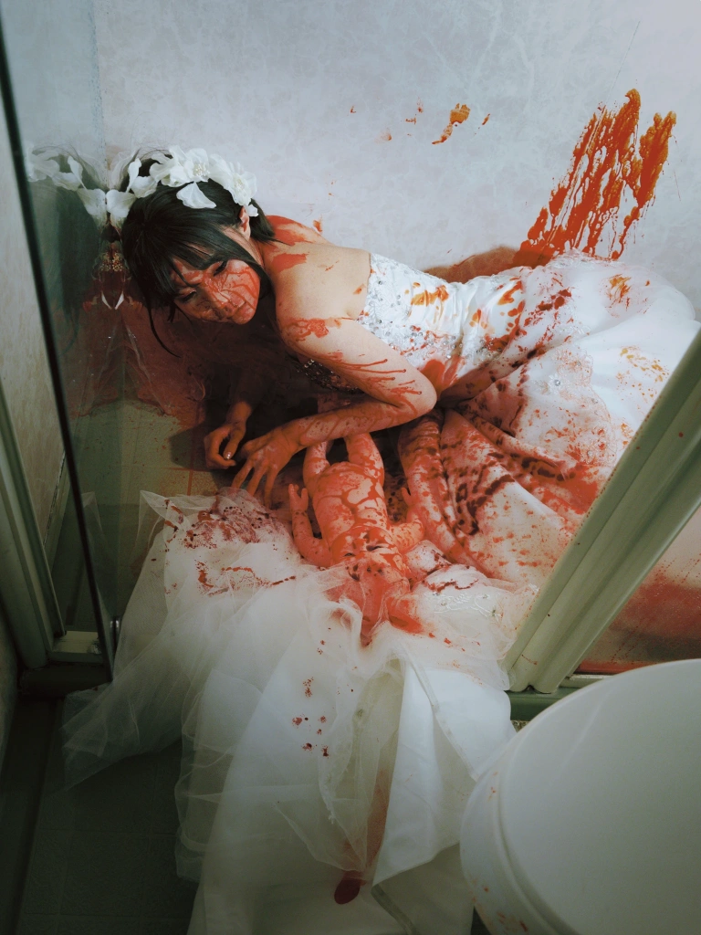 蠢沫沫《血婚纱》主题写真：11张全套美图