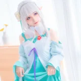 蠢沫沫《绿睡衣》主题写真：40张全套美图