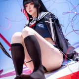 星之迟迟《2026年04月计划 鸣潮 千咲JK》主题写真：64张全套美图