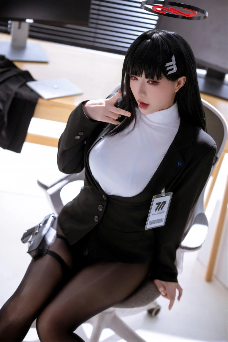星之迟迟《2026年07月计划A 蔚蓝档案 调月莉音原皮同人》主题写真：98张全套美图