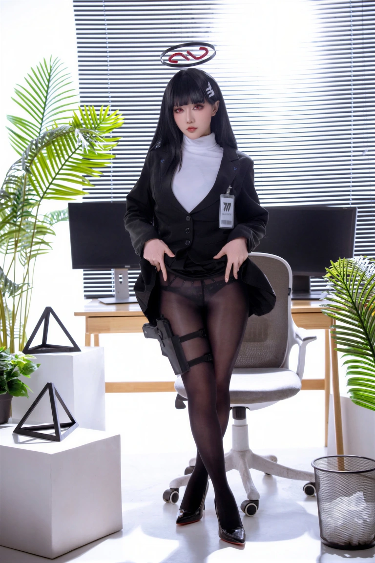星之迟迟《2026年07月计划A 蔚蓝档案 调月莉音原皮同人》主题写真：98张全套美图