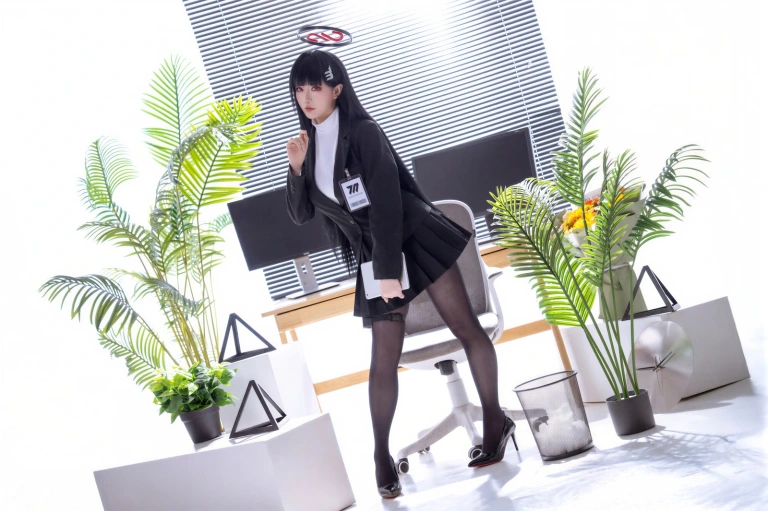 星之迟迟《2026年07月计划A 蔚蓝档案 调月莉音原皮同人》主题写真：98张全套美图